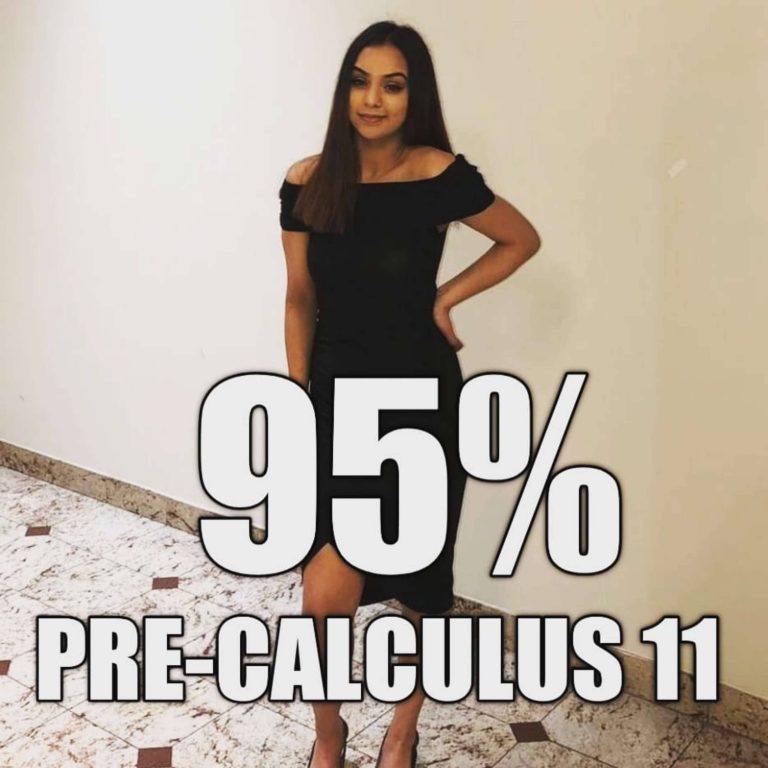 OOTB Tutoring student result: 95% in Pre-Calculus 11, Surrey BC