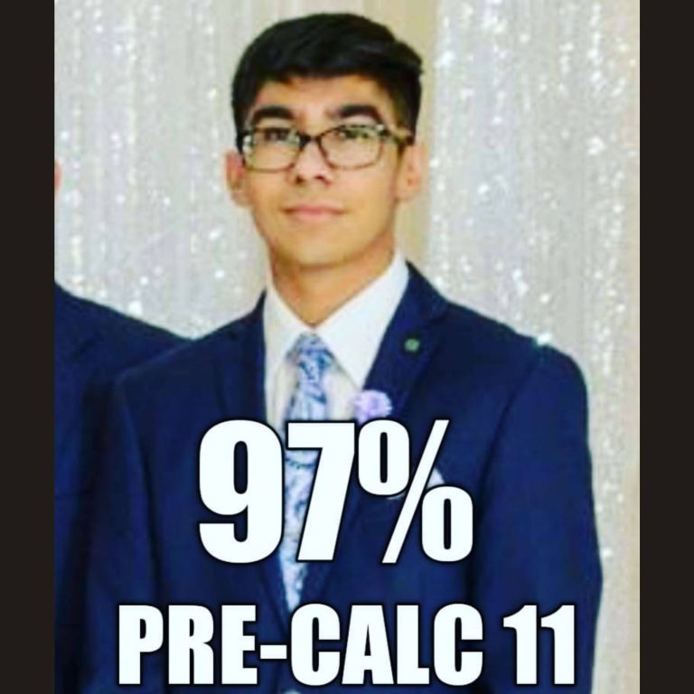 OOTB Tutoring student result: 97% in Pre-Calculus 11, Surrey BC
