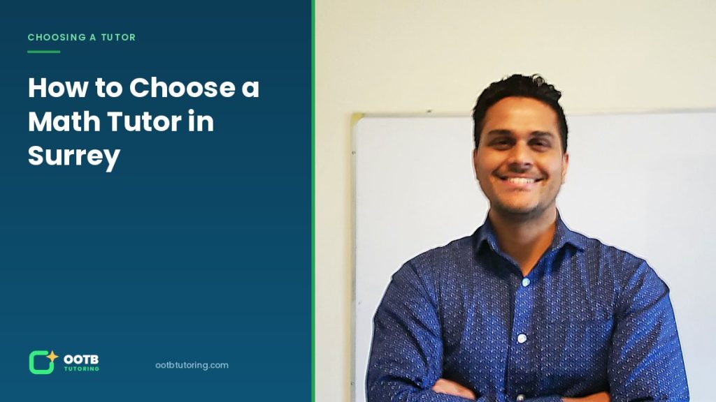 Jag Uppal, founder of OOTB Tutoring in Surrey BC, at the teaching whiteboard