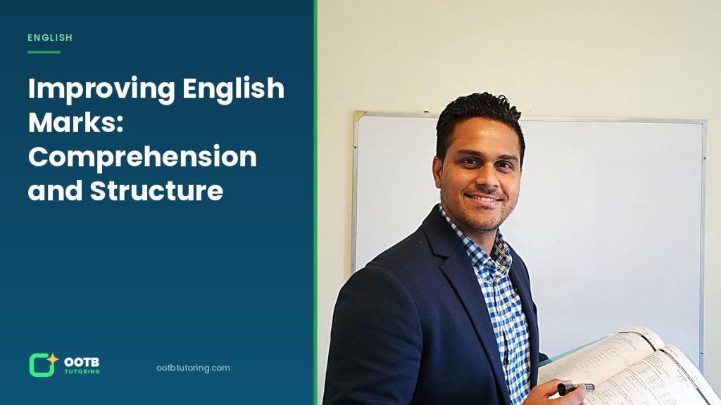 English tutor at OOTB Tutoring in Surrey BC with a student workbook
