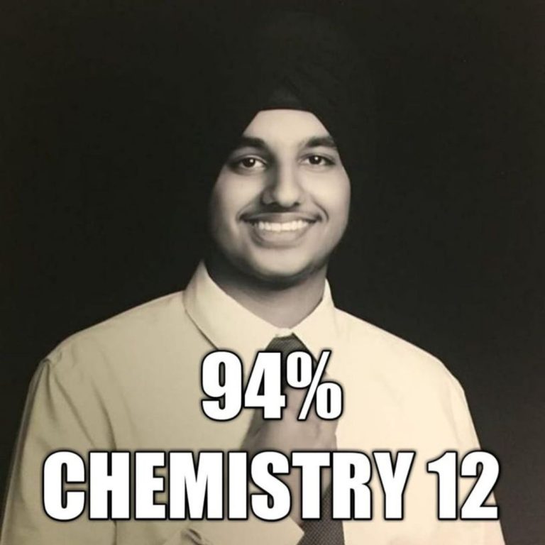OOTB Tutoring student result: 94% in Chemistry 12, Surrey BC