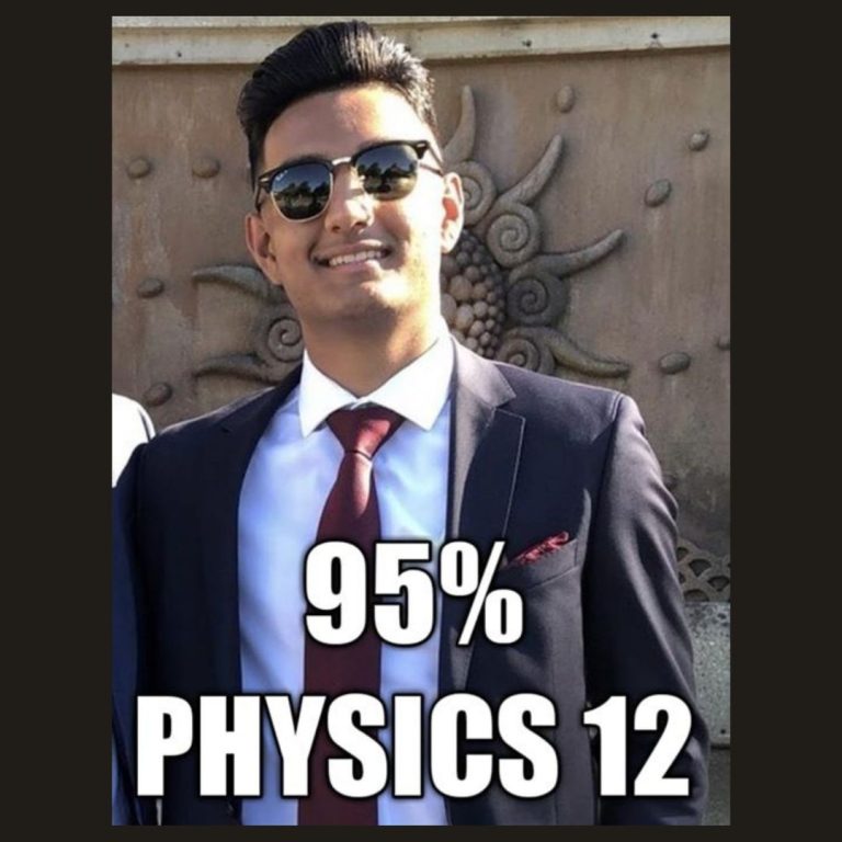 OOTB Tutoring student result: 95% in Physics 12, Surrey BC
