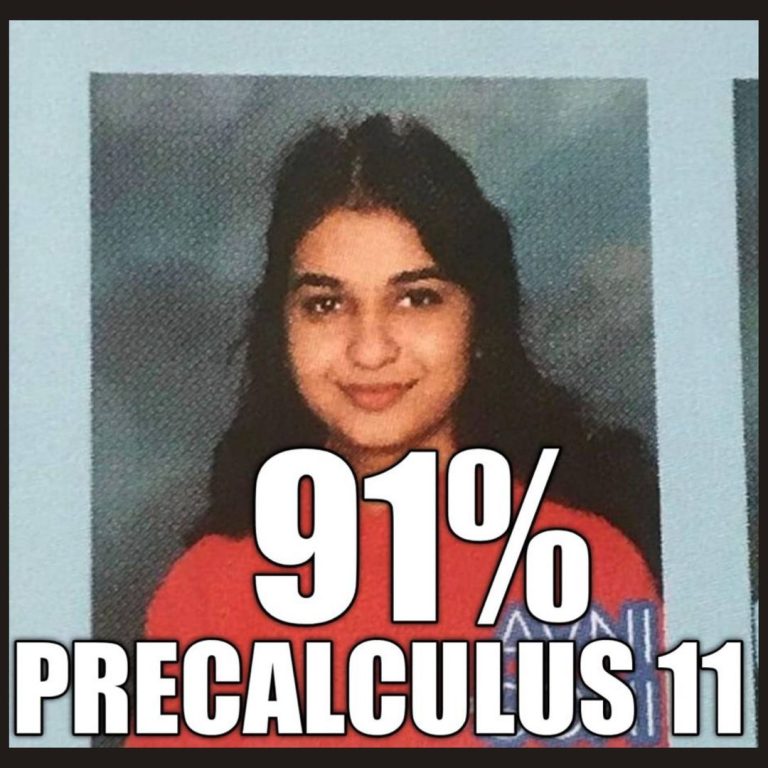 OOTB Tutoring student result: 91% in Pre-Calculus 11, Surrey BC
