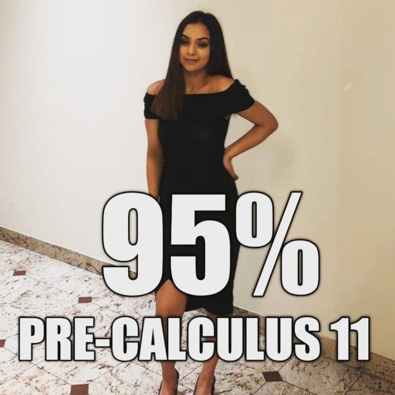 OOTB Tutoring student result: 95% in Pre-Calculus 11, Surrey BC