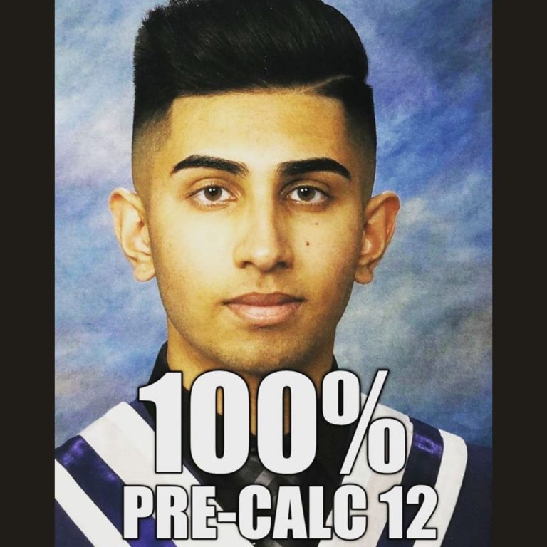 OOTB Tutoring student result: 100% in Pre-Calculus 12, Surrey BC