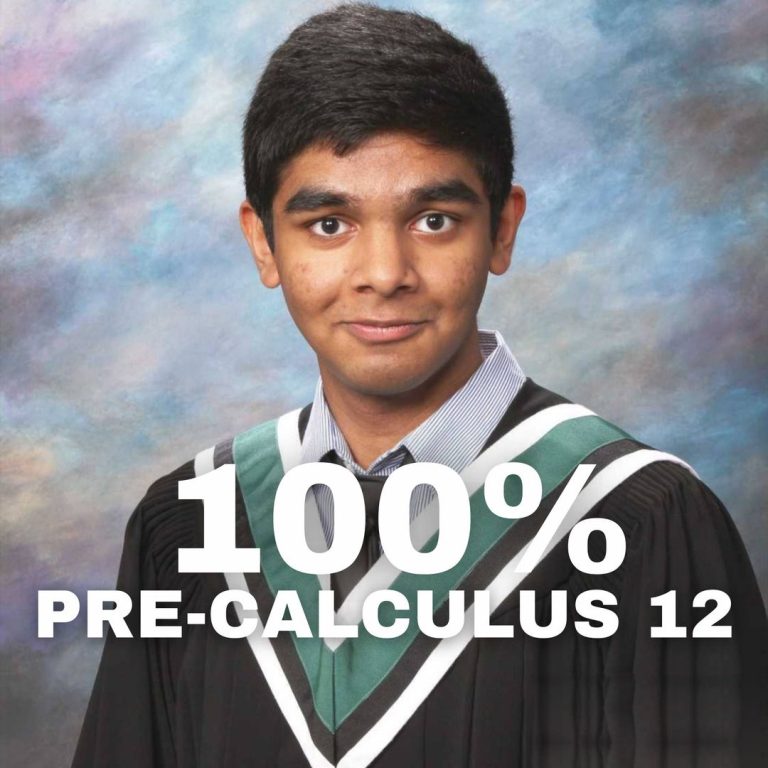 OOTB Tutoring student result: 100% in Pre-Calculus 12, Surrey BC