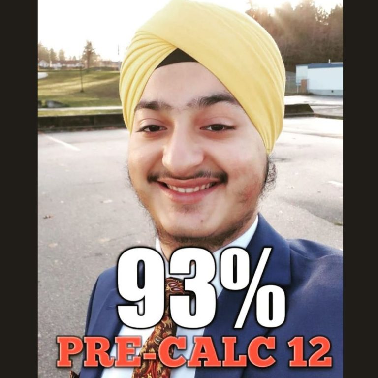 OOTB Tutoring student result: 93% in Pre-Calculus 12, Surrey BC
