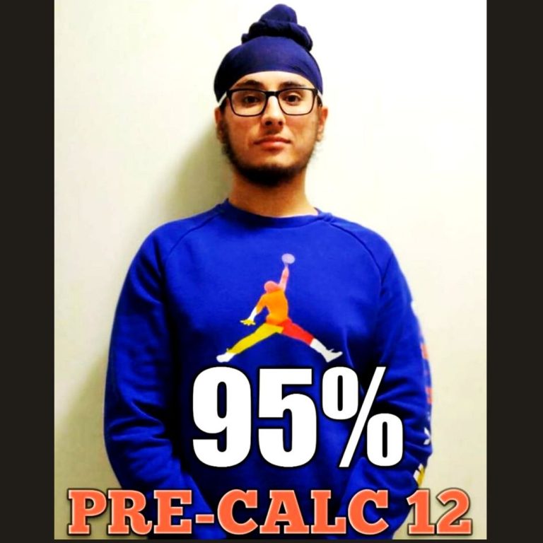 OOTB Tutoring student result: 95% in Pre-Calculus 12, Surrey BC