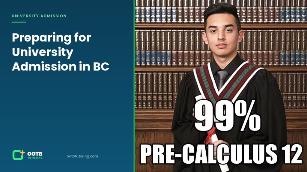 OOTB Tutoring graduate from Surrey BC who finished Pre-Calculus 12 with 99 percent
